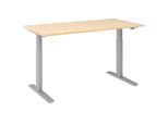 HAMMERBACHER VXMKA16/3/S elektrisch höhenverstellbarer Schreibtisch 70,0 - 120,0 cm - elektrisch ahorn / silber