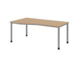 HAMMERBACHER VHS18/E/S höhenverstellbarer Schreibtisch 68,5 - 81 cm silber / silber