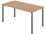HAMMERBACHER höhenverstellbarer Schreibtisch VYS16/N/G nussbaum