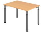 HAMMERBACHER höhenverstellbarer Schreibtisch VYS12/6/G buche