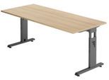 HAMMERBACHER höhenverstellbarer Schreibtisch VOS19/E/G eiche