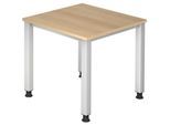 HAMMERBACHER höhenverstellbarer Schreibtisch VQS08/E/S eiche