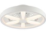 HANSEATIC LED Deckenleuchte "DLV2205", weiß, 1, Ø 48cm H: 16cm, 1 Stk., Leuchten, LED Ventilator, Ø 48 cm, 6400 lm, dimmbar, Fernbedienung, LED Deckenleuchte