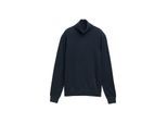 TOM TAILOR Damen Basic Rollkragenpullover, blau, Uni, Gr. XS