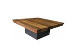 Fubo Couchtisch , Anthrazit, Honigeiche , Holz , Eiche , teilmassiv , quadratisch , Sockel , 120x39x120 cm , Wohnzimmer, Wohnzimmertische, Couchtische, Couchtische Holz