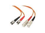 StarTech.com 2m Fiber Optic Cable - Multimode Duplex 62.5/125 - LSZH - ST/SC - OM1 - ST to SC Fiber Patch Cable (FIBSTSC2)