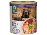 Pure Nature Nassfutter Hund Adult 6 x 800 g Pute und Rind