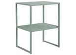 Beistelltisch, Grün, Metall, Holzwerkstoff, rechteckig, eckig, U-Form, 33x60x43 cm, Wohnzimmer, Wohnzimmertische, Beistelltische, Beistelltische Metall