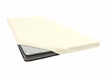 Spannbettlaken JANINE "TOPPER 5001", beige (natur), 1 Stk., Jersey-Elasthan, 180x200 180x210 180x220 190x200 190x210 190x220 200x200 200x210 200x220 10, Jersey-Elasthan, Obermaterial: 95% Baumwolle, 5% Elasthan, Bettlaken, Spannbettlaken, mit Rundumgummizug