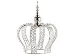Ambia Home Dekokrone, Silber, Metall, Glas, 30x37x30 cm, zum Stellen, Dekoration, Skulpturen & Dekoobjekte, Dekoobjekte
