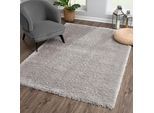 Hochflor-Teppich SANAT "Porto", grau, B:80cm H:45mm L:150cm, Kunstfaser, Teppiche, Wohnzimmer, Langflor, Shaggy, auch als Läufer