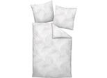 Bettwäsche JANINE "CARMEN S 55125 02 155x200,80x80", silber, B/L: 155cm x 200cm, 1 Stk., 1 Stk., Interlock-Jersey, B/L: 80cm x 80cm, Interlock-Jersey, Obermaterial: 100% Baumwolle, Bettwäsche, Bettwäsche, mit Reißverschluss