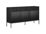 Boxxx Sideboard Maggiore, Schwarz, Metall, 3 Fächer, 3 Schublade(n) Schubladen, 154.5x82.6x39 cm, Typenauswahl, Beimöbel erhältlich, stehend, Wohnzimmer, Kommoden & Sideboards, Sideboards