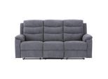 P & B 3-Sitzer-Sofa, Grau, Kunststoff, 208x102x93 cm, motorische Relaxfunktion, USB-Anschluss, Wohnzimmer, Sofas & Couches, Sofas, 3-Sitzer Sofas