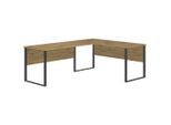 Mid.you Schreibtisch, Eiche Artisan, Holzwerkstoff, U-Form, 223x77x73 cm, Kabeldurchlass, seitenverkehrt montierbar, Arbeitszimmer, Schreibtische, Bürotische