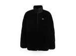 Fleecejacke TOMMY JEANS "TJM POLY TEDDY PUFFER EXT", Damen, Gr. L, schwarz, Web, Obermaterial: 100% Polyester, unifarben, regular fit, Jacken Fleecejacke, besticktes Markenlogo auf Brusthöhe