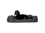 Tierlando GOOFY - Orthopädisches Hundebett aus Polyester inkl. Matratzenschoner schwarz/ graphit 1,3 m, 25 cm, 1 m