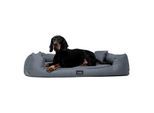 Tierlando GOOFY - Orthopädisches Hundebett aus Polyester inkl. Matratzenschoner grau/ grau 1,1 m, 22 cm, 90 cm