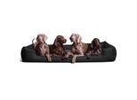 Tierlando GOOFY - Orthopädisches Hundebett aus Polyester inkl. Matratzenschoner schwarz 1,6 m, 25 cm, 1,1 m