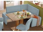 Eckbank HOME AFFAIRE "Bologna", blau (hellblau (fantasy 8214)), B:180cm H:84cm T:140cm, Sitzbänke, Eckbank, in 2 Größen (langer Schenkel 180 oder 200 cm), verschiedene Qualitäten