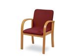 Esszimmersessel HOME AFFAIRE "LINA707", rot (buche natur, bordeaux), B:60cm H:85cm T:50cm, 100% Polyester, Sessel, Esszimmersessel, Extra-confort, Fleckenabweisendes Gewebe, Massivholz