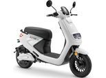 E-Motorroller LUXXON "E2100", weiß, Elektromotorroller, 45 km/h, bis zu 50 km Reichweite, mit Straßenzul., 2 Sitzplätze, für Erwachsene, H:114cm L:169cm