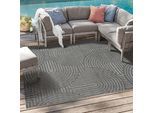 Teppich SANAT "Berlin", grau (anthrazit), B:240cm H:6mm L:330cm, Kunstfaser, Teppiche, Teppich, In -und Outdoor geeignet, Außenbereich, Terrasse, Balkon, auch Läufer