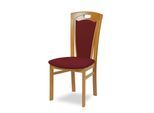 Esszimmerstuhl HOME AFFAIRE "FERDI Made in Italy, Massivholz", rot (buche, bordea, buche natur, bordeaux), B:48cm H:100cm T:57cm, Massivholz, Stühle, Esszimmerstuhl, Bezug Feinstruktur (wasser- und fleckabweisend) oder Struktur