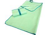 Sporthandtuch DYCKHOFF "Mikrofaser Sporttuch", grün (neo mint), B:80cm L:180cm, Microfaser, Obermaterial: 90% Polyester, 10% Polyamid, Handtücher, auch als 2er Set erhätlich