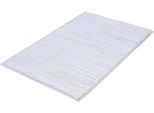 Badematte KLEINE WOLKE "Glow", weiß, H:14mm, Polyester, Badematten, Badematte, Badteppich, Uni Farben, Streifen Struktur, Hoch-Tief Effekt