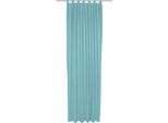 Vorhang ADAM "Uni Collection", blau (türkis), B:142cm H:315cm, Baumwolle (Bio-Baumwolle), Gardinen, Blickdichter aus 100% Bio-Baumwolle
