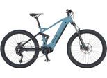 E-Bike PROPHETE "Dice 4.0" Gr. 44, blau (grau, schwarz), Elektrofahrräder, 44cm, 27,5 Zoll (69,85cm), Pedelec, Elektrofahrrad für Damen und Herren, MTB