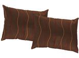 Dekokissen WIRTH "Sepino" Gr. 1, orange (orange, gemustert), B:40cm L:40cm, Baumwolle, Polyester, Dekokissen_Sitzkissen_Kissenhüllen, Kissenhülle ohne Füllung, 2 Stück