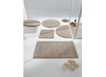 Badematte HEINE HOME Gr. 3, grau (taupe), rechteckig (60cm x 100cm ), 1 Stk., Badematten, Badematte