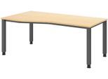 HAMMERBACHER VQS18/3/G höhenverstellbarer Schreibtisch 68,5 - 81 cm Ahorn / grafit