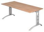 HAMMERBACHER höhenverstellbarer Schreibtisch VFS19/N/S nussbaum