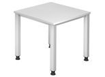 HAMMERBACHER höhenverstellbarer Schreibtisch VQS08/W/S weiß