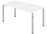 HAMMERBACHER höhenverstellbarer Schreibtisch VYS16/W/S weiß