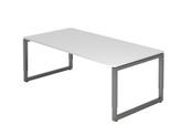 HAMMERBACHER höhenverstellbarer Schreibtisch VRS2E/W/G weiß