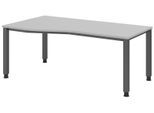 HAMMERBACHER VQS18/5/G höhenverstellbarer Schreibtisch 68,5 - 81 cm lichtgrau / grafit