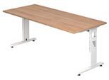 HAMMERBACHER höhenverstellbarer Schreibtisch VOS19/N/W nussbaum