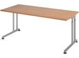 HAMMERBACHER höhenverstellbarer Schreibtisch VZS19/N/S nussbaum