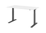 HAMMERBACHER VXMKA16/W/G elektrisch höhenverstellbarer Schreibtisch 70,0 - 120,0 cm - elektrisch weiß / grafit