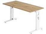 HAMMERBACHER Schreibtisch VOS614/R/W Asteiche