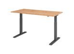 HAMMERBACHER VXMKA16/R/G elektrisch höhenverstellbarer Schreibtisch 70,0 - 120,0 cm - elektrisch asteiche / grafit