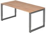 HAMMERBACHER höhenverstellbarer Schreibtisch VRS16/N/G nussbaum
