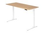 HAMMERBACHER VXBHM19/E/WW elektrisch höhenverstellbarer Schreibtisch 65,0 - 130,0 cm - elektrisch eiche / weiß