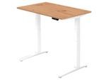 HAMMERBACHER VXBHM12/R/WW elektrisch höhenverstellbarer Schreibtisch 65,0 - 130,0 cm - elektrisch asteiche / weiß