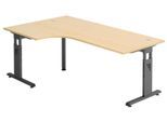 HAMMERBACHER VOS82/3/G höhenverstellbarer Schreibtisch 65 - 85 cm Ahorn / grafit