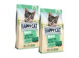 HAPPY CAT Minkas Trockenfutter Katze Adult, Perfect Mix, Geflügel, Fisch & Lamm 2x10 kg
